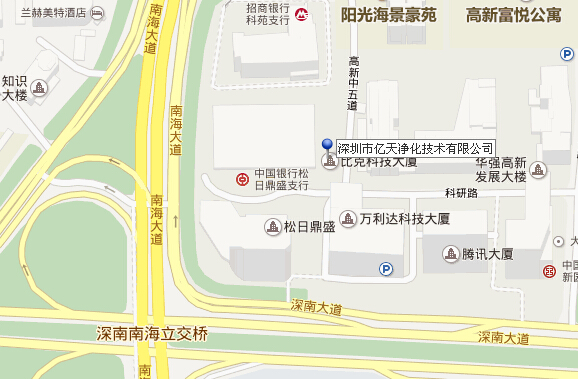 深圳市亿天净化技术有限公司地理位置(地图)